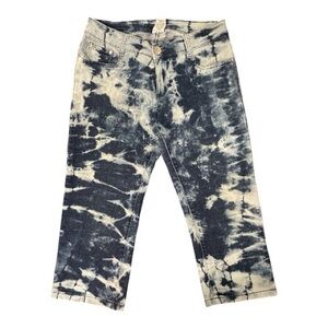 •Y&F Stretch Tie-Dye Cropped Jeans